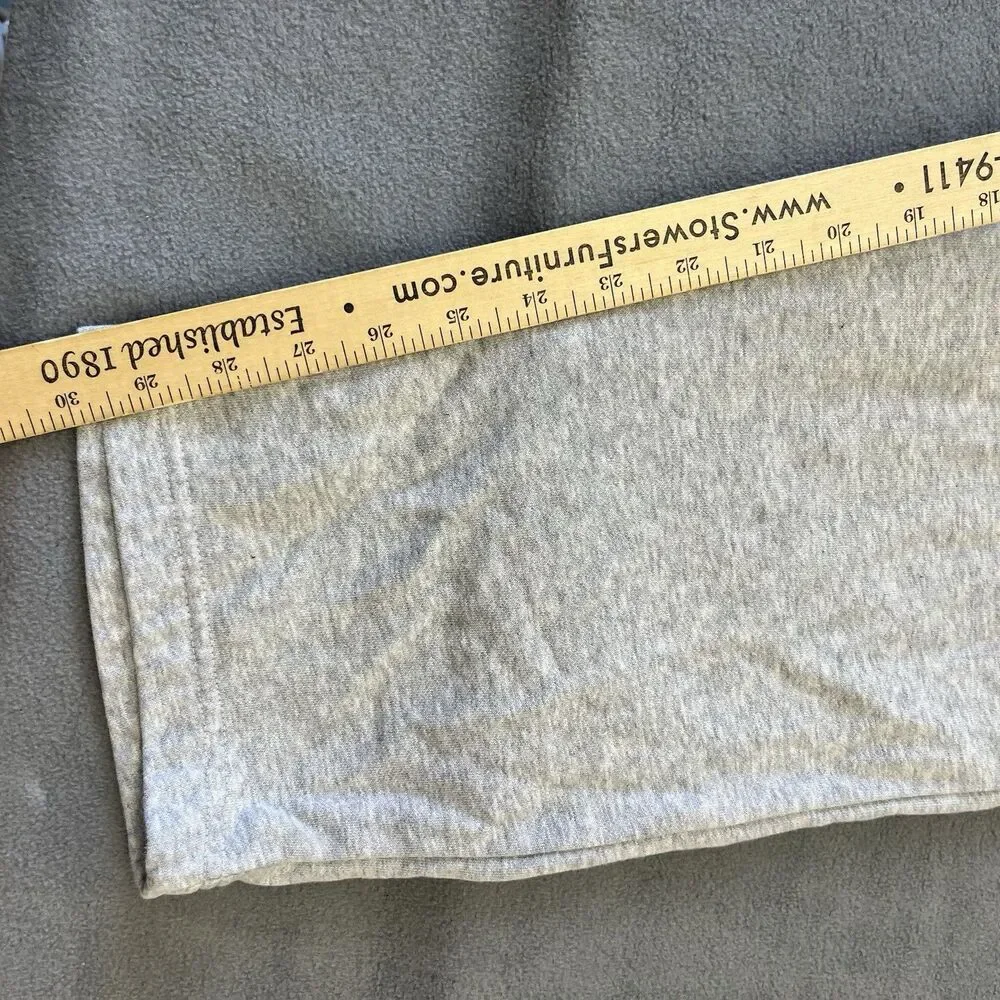 Gym Shark Gray Fleece Sweatpants Small Straight Leg Loose Fit